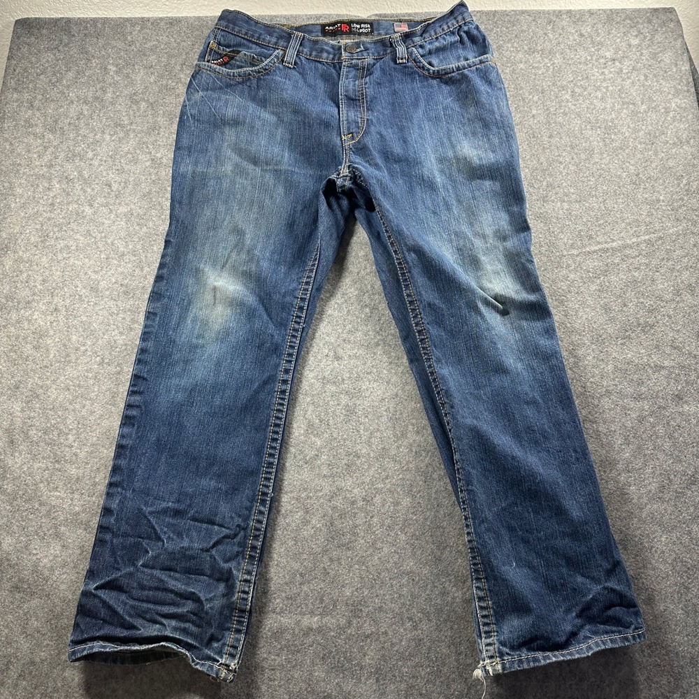 Ariat M4 Low Rise Boot FR Jeans Mens 36x32 Blue Flame Resistant Workwear